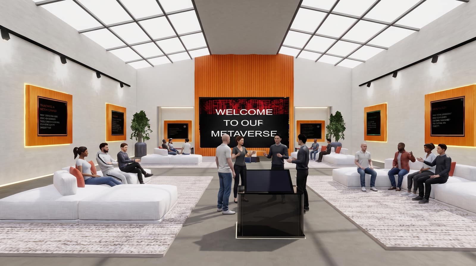 Networking room, where you meet colleagues from all over the world