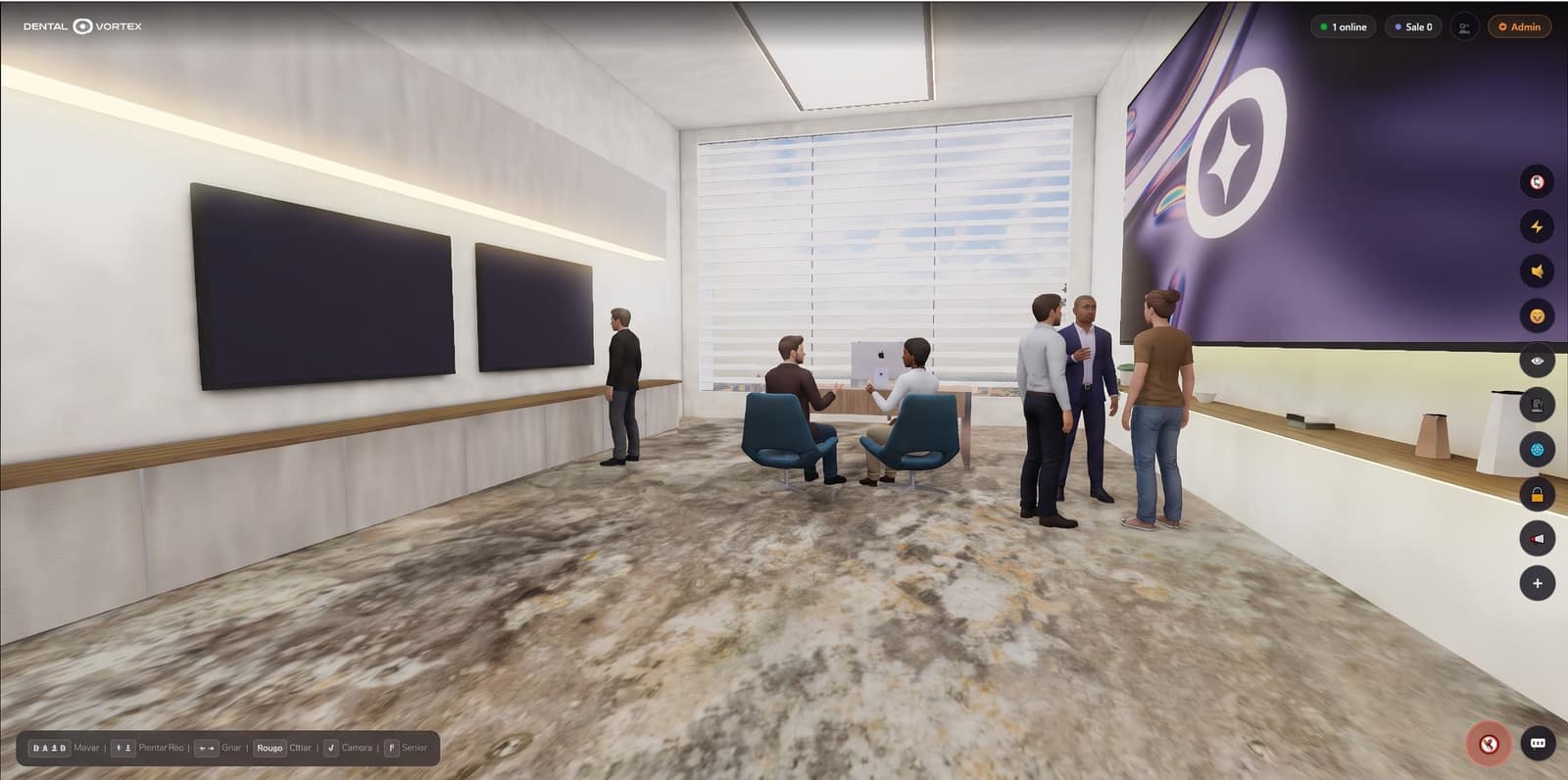 Meeting room for teams and teleconsultations
